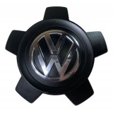 Calota Central Da Roda Volkswagen Crossfox 2004 A 2014 Preto
