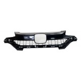 Grade Dianteira Radiador Friso Cromado Honda Fit 2018 2020 Preto Cromado
