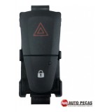 Botão Pisca Alerta Trava Renault Sandero Logan 14 A 19 Preto