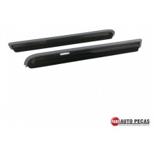 Par Calha De Chuva C/friso De Alumínio Vw Fusca (paralela) Preto