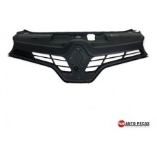 Grade Dianteira Radiador Renault Clio 2013 A 2016 Detalhe  Preto