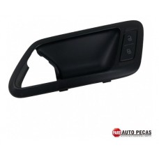 Moldura Maçaneta Interna Le C/botão Vw Fox Spacefox 10/14 Preto Dianteira