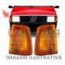Lanterna Pisca Dianteiro Direito Fiat Uno Elba Premio 85/90 - Direito - Laranja-claro