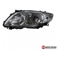 Farol Esquerdo Toyota Corolla 08/12 Cromado Esquerdo