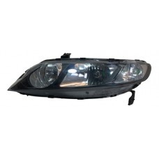 Farol Honda New Civic Mascara Negra Esquerdo 2007 A 2011